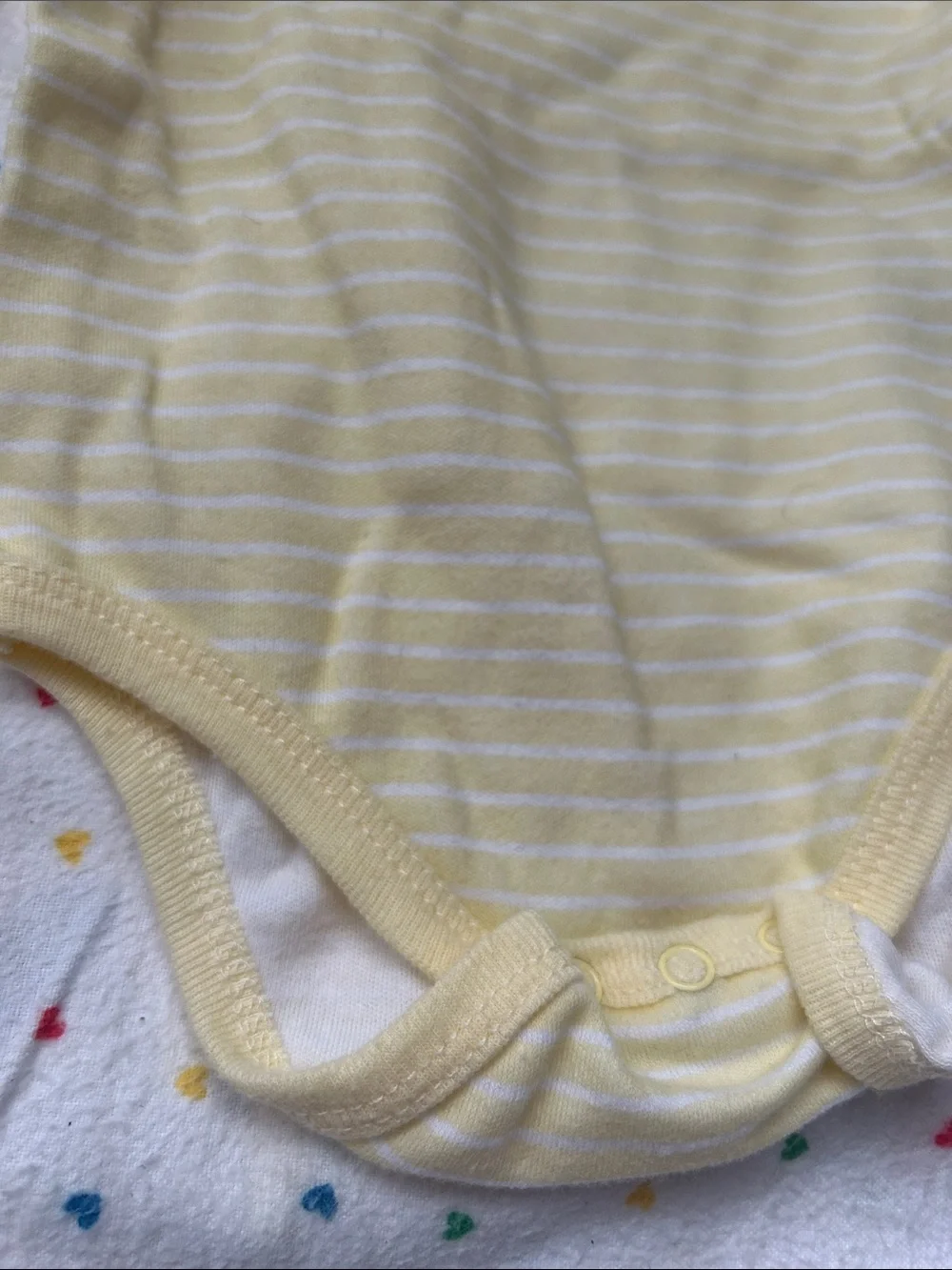 Baby Yellow Striped Long-Sleeve One-Piece Bodysuit